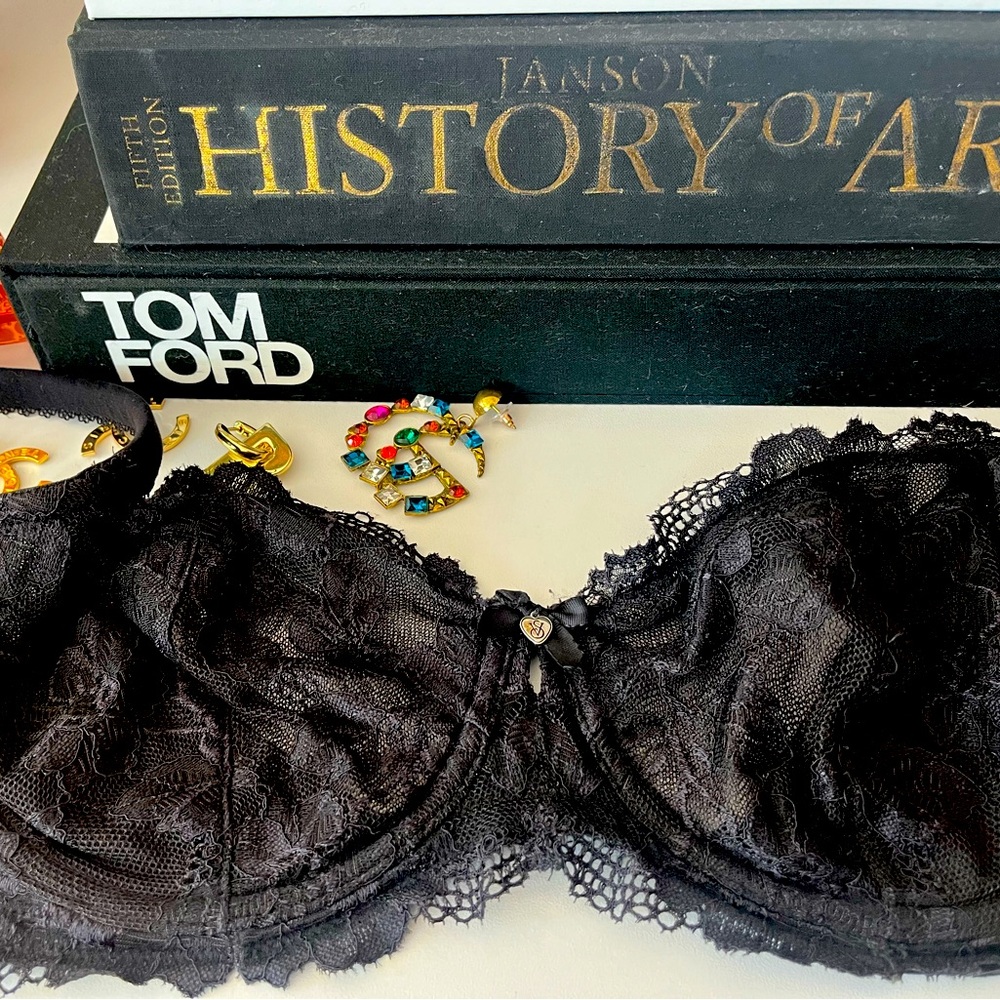 Black See Through Lace Victorias Secret Bra!!36dd - Gem